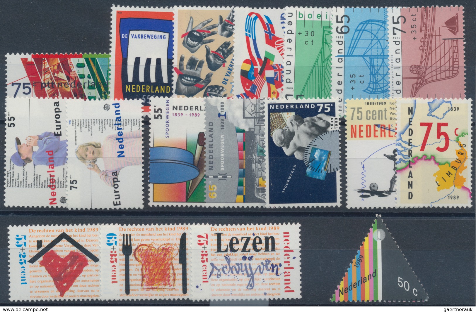 Niederlande: 1989, Sets MNH Without The Souvenir Sheets Per 450. Every Year Set Is Separately Sorted - Andere & Zonder Classificatie