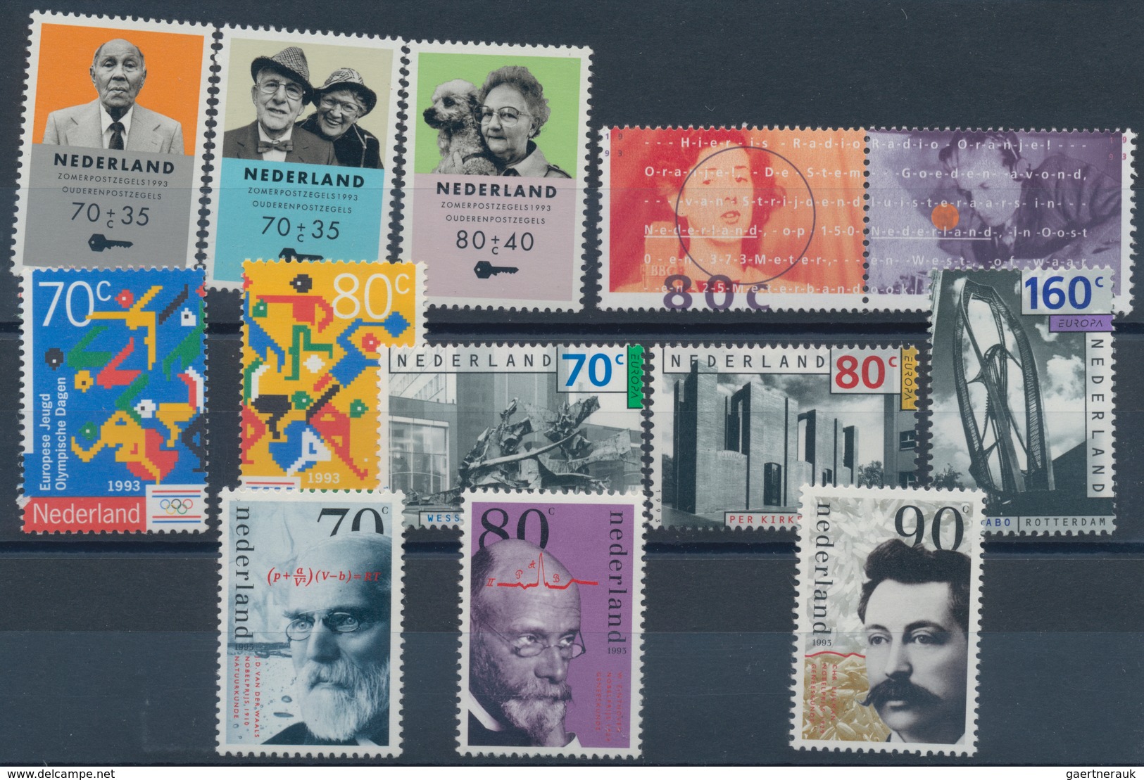 Niederlande: 1993, Sets Without The Definitives And Souvenir Sheets Per 150 MNH. Every Year Set Is S - Otros & Sin Clasificación