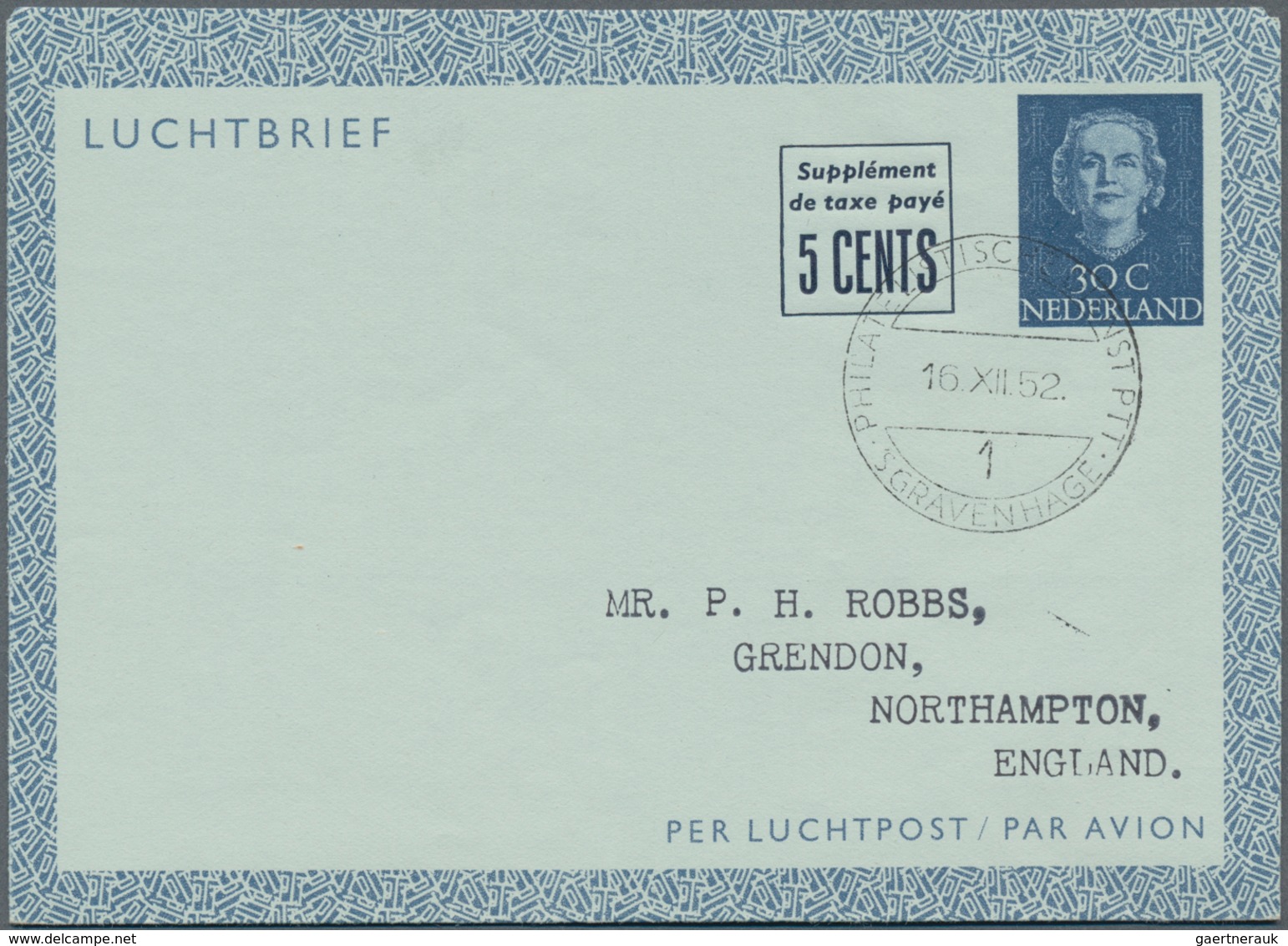 Niederlande - Ganzsachen: 1949/67 Holding Ca. 120 Unused/CTO-used/used Aerograms From LF3 - LF 17, B - Postwaardestukken