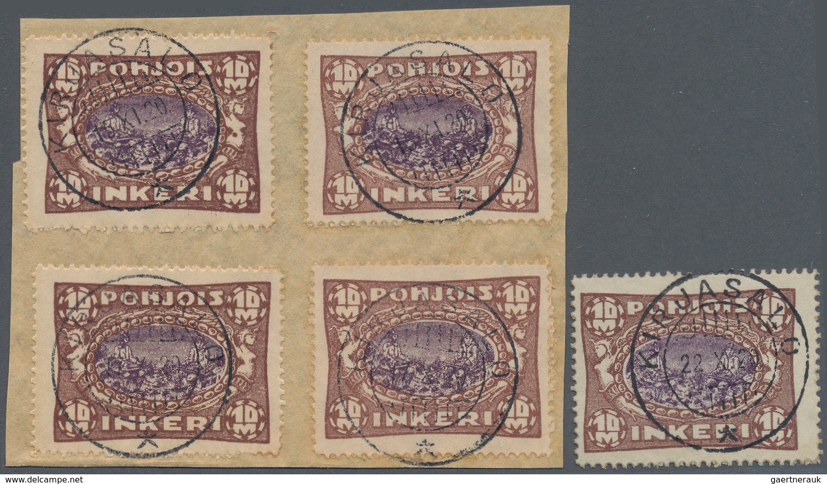 Nordingermanland: 1920, Definitive Issue 10m. ‚Harvesters‘ Loose Or Affixed To Paper Cancelled Per F - Emisiones Locales