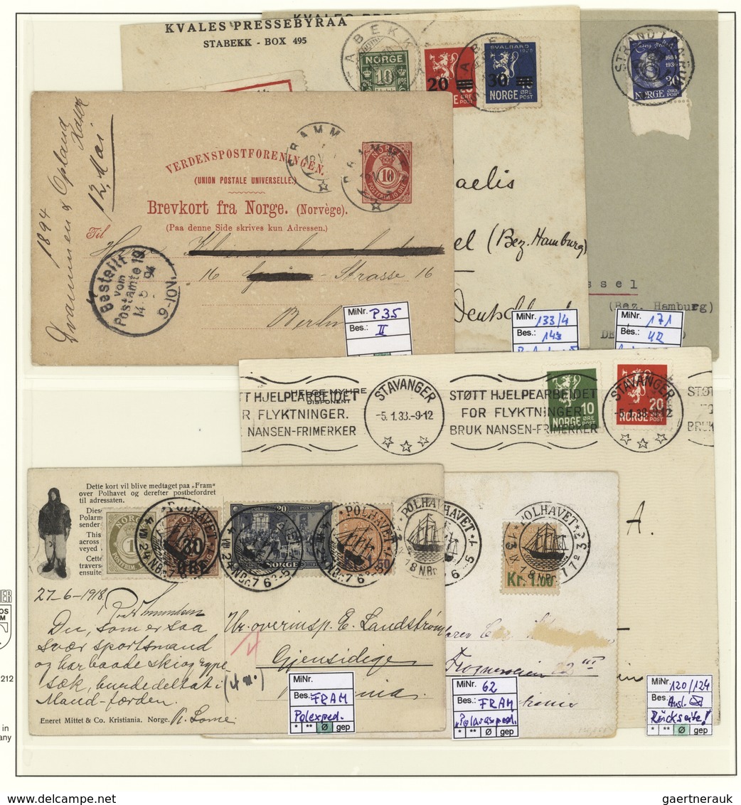 Norwegen: 1849/1999, Comprehensive Complete Collection In Four Lindner Binders, From Some Stampless - Covers & Documents