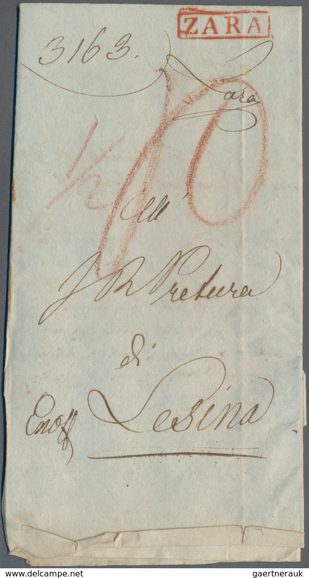 Österreich: 1830/1920 (ca.), Partie Von Ca. 56 Belegen, Dabei Etliche Markenlose Briefe/Postscheine - Verzamelingen