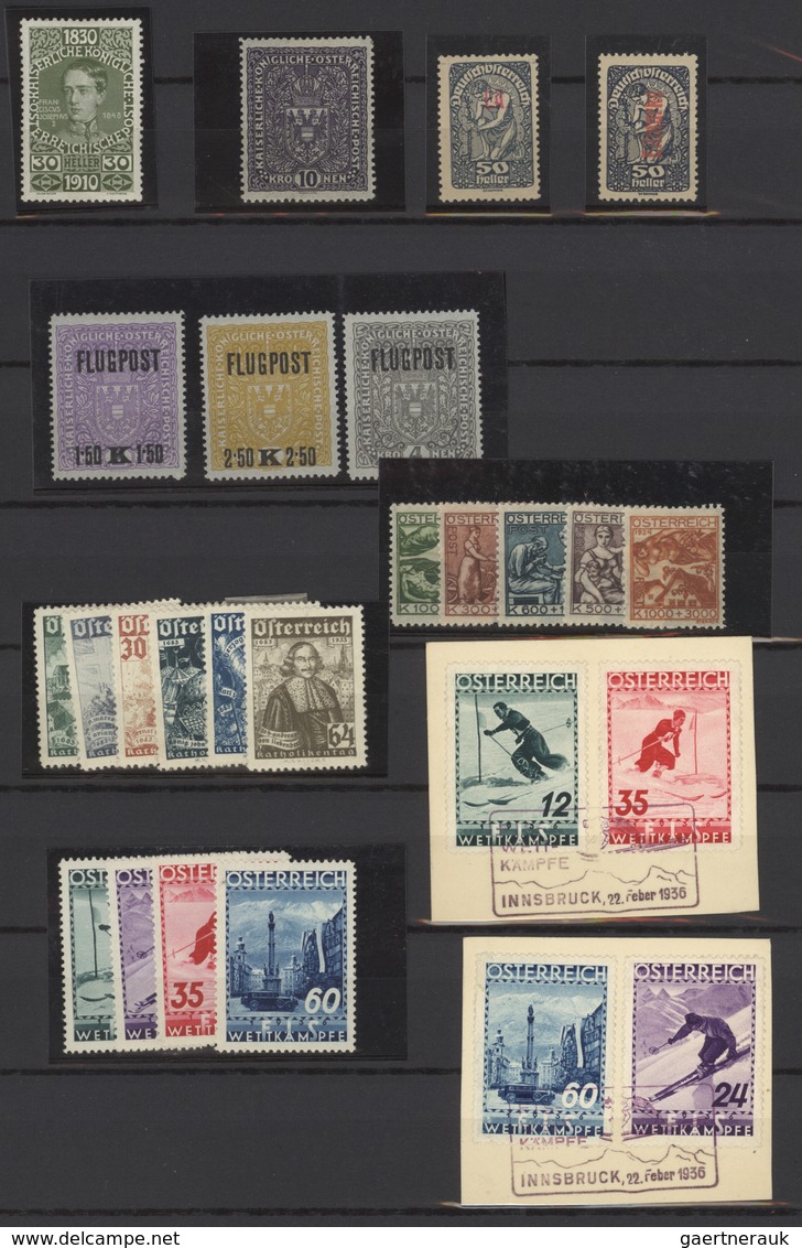 Österreich: 1850/1936, Meist Gestempelte Sammlungspartie Auf Steckseiten, Ab Gutem Teil Klassik Mit - Collections