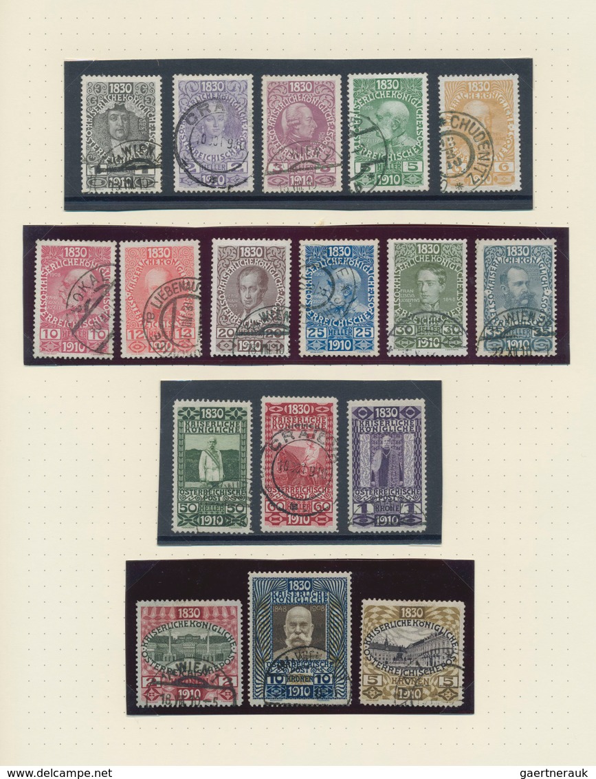 Österreich: 1850/1993, Gestempelte Sammlung Mit Vielen Kompletten Ausgaben (ohne Bl.1) Dabei Auch Ei - Collections