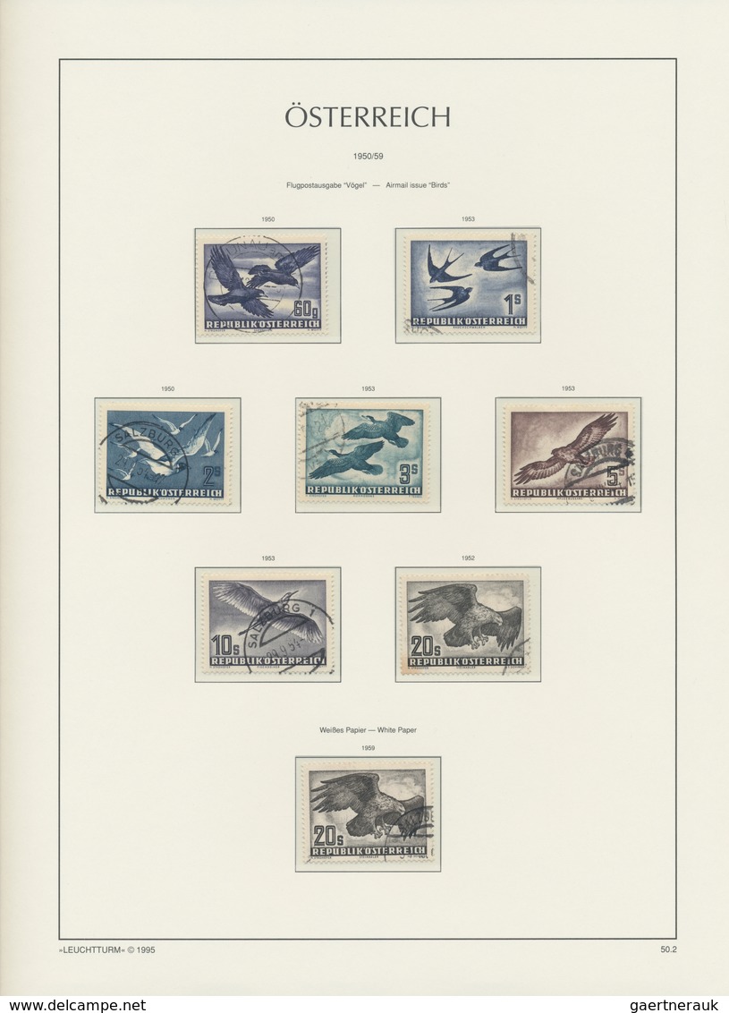 Österreich: 1850/2009, Gestempelte Sammlung In Vier Leuchtturm-Falzlos-Vordruckalben (grüne Alben Mi - Sammlungen