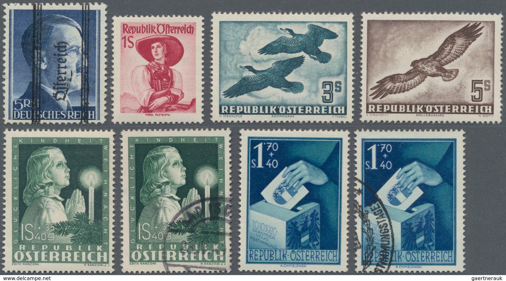 Österreich: 1858/1992 (ca.), Umfangreicher Dublettenbestand Einschl. Teilsammlungen In Insgesamt Zeh - Collections