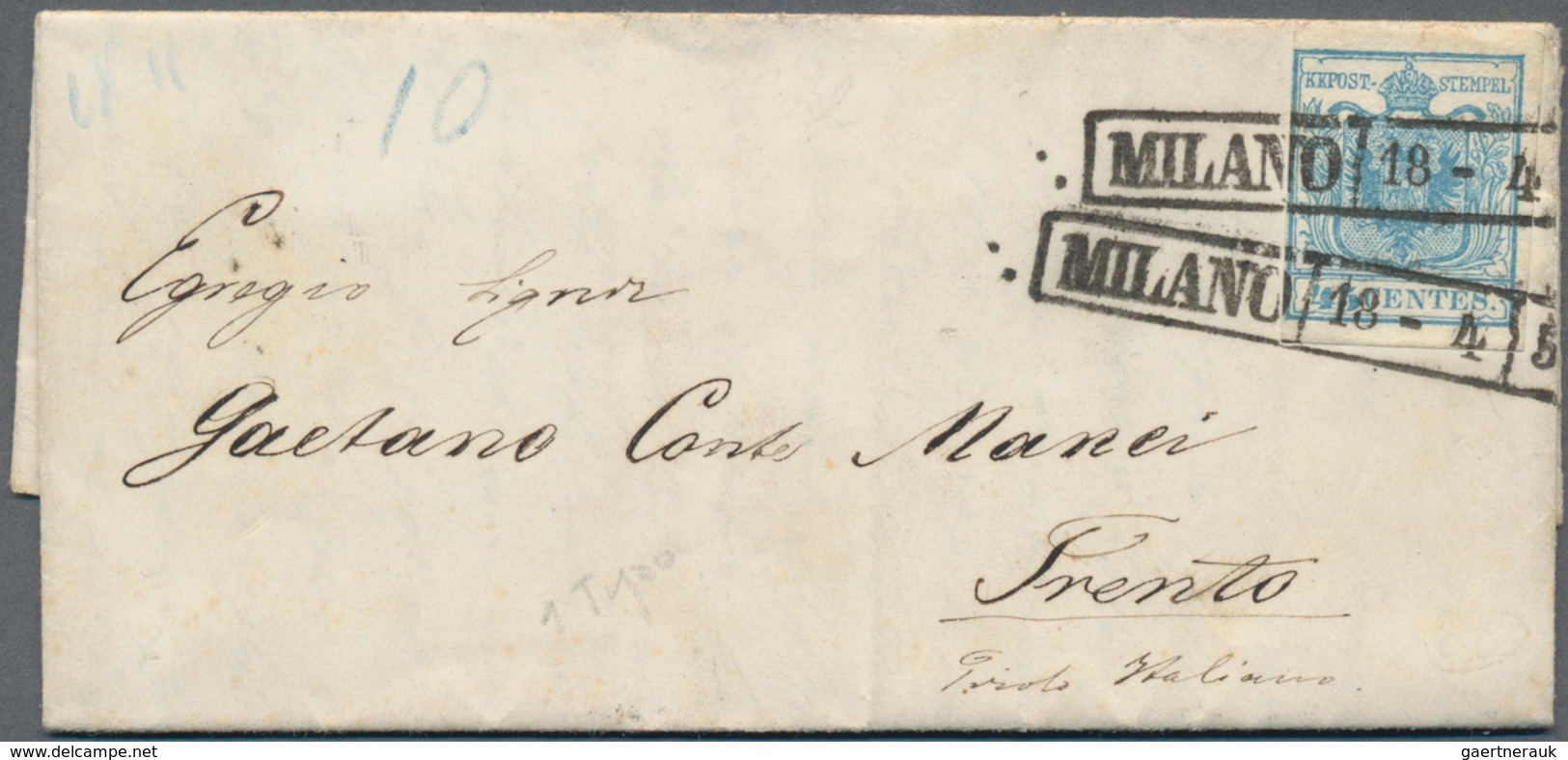 Österreich: ab 1858, schöner Klassik-Briefe-Nachlass von rund 170 Belegen, dabei herrlicher Lombarde