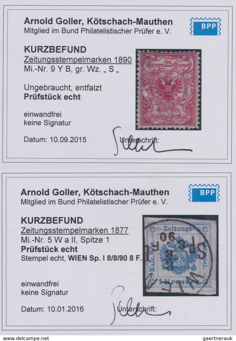 Österreich: 1860/1920 (ca.), Teils Etwas Spezialisierte Sammlung In Zwei Lindner-Ringbindern, Etwas - Collections