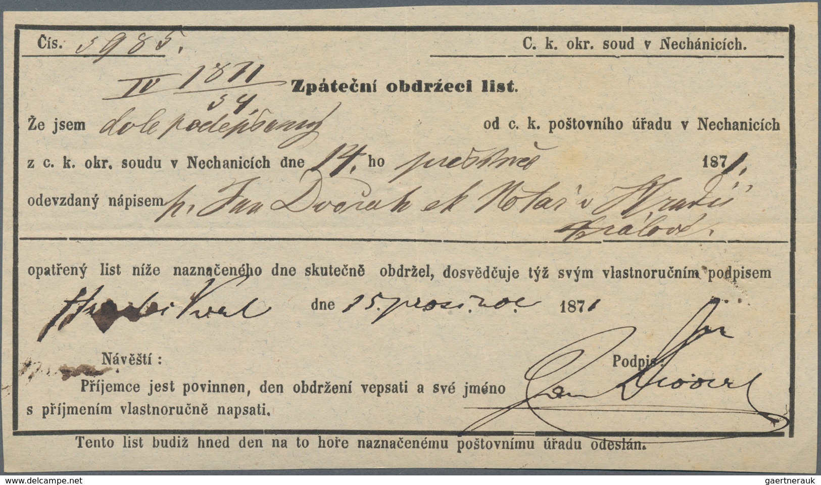 Österreich: 1871/1917, Ca. 20 Postbegleitadressen Frankiert Bzw. Mit Wertstempel-Eindruck, Sowie Rüc - Collections