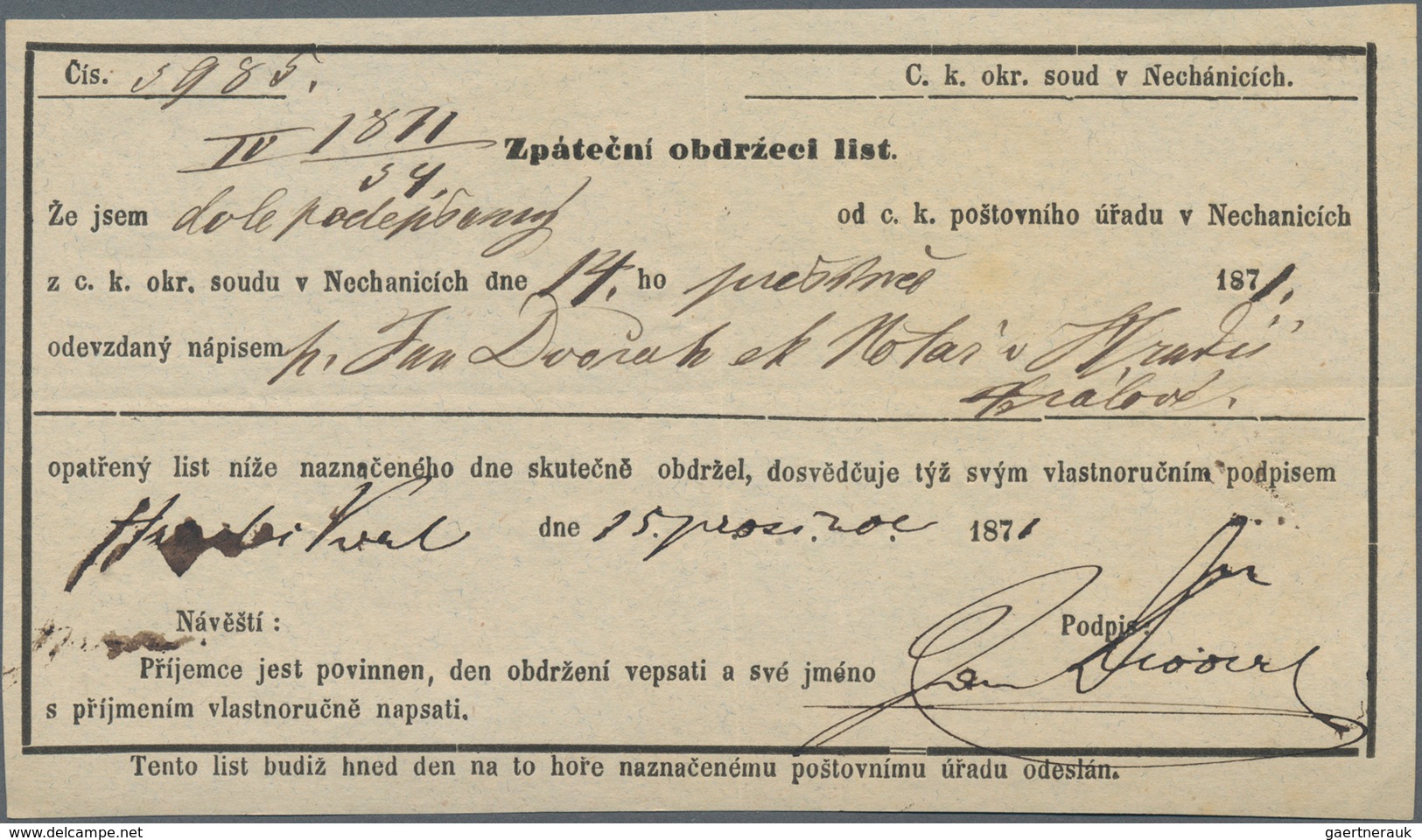 Österreich: 1871/1917, Ca. 20 Postbegleitadressen Frankiert Bzw. Mit Wertstempel-Eindruck, Sowie Rüc - Verzamelingen