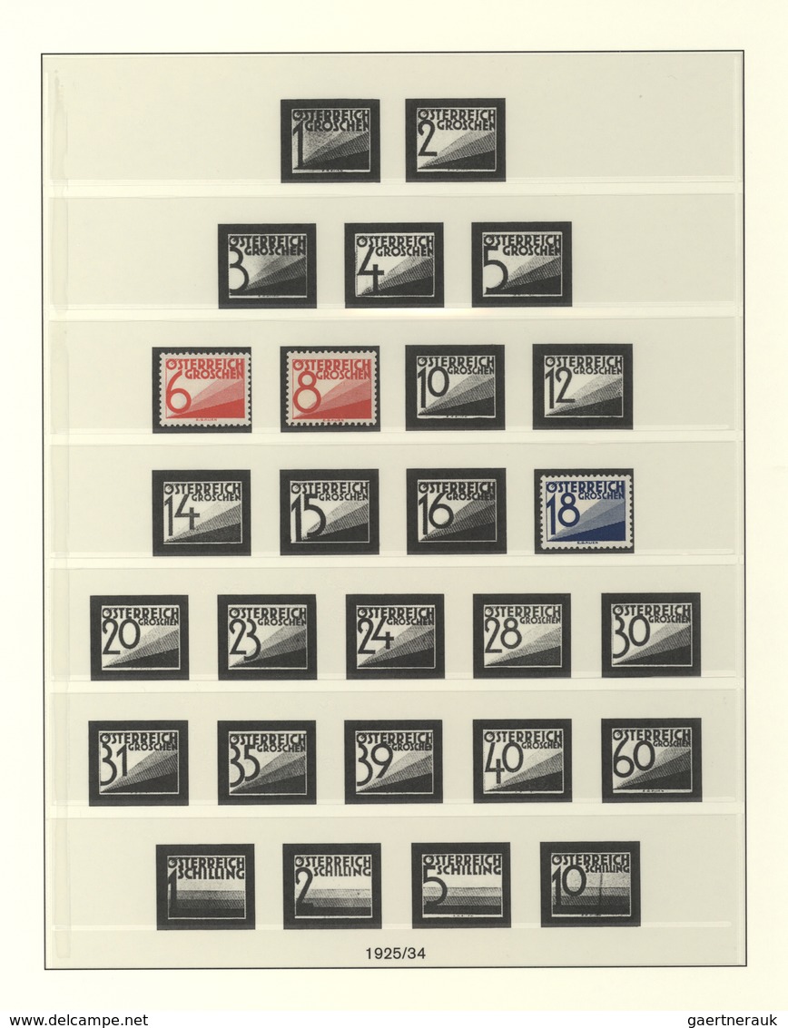 Österreich: 1922/1938, Sammlung 1. REPUBLIK im Lindner-Album mit vielen kompletten und auch besseren