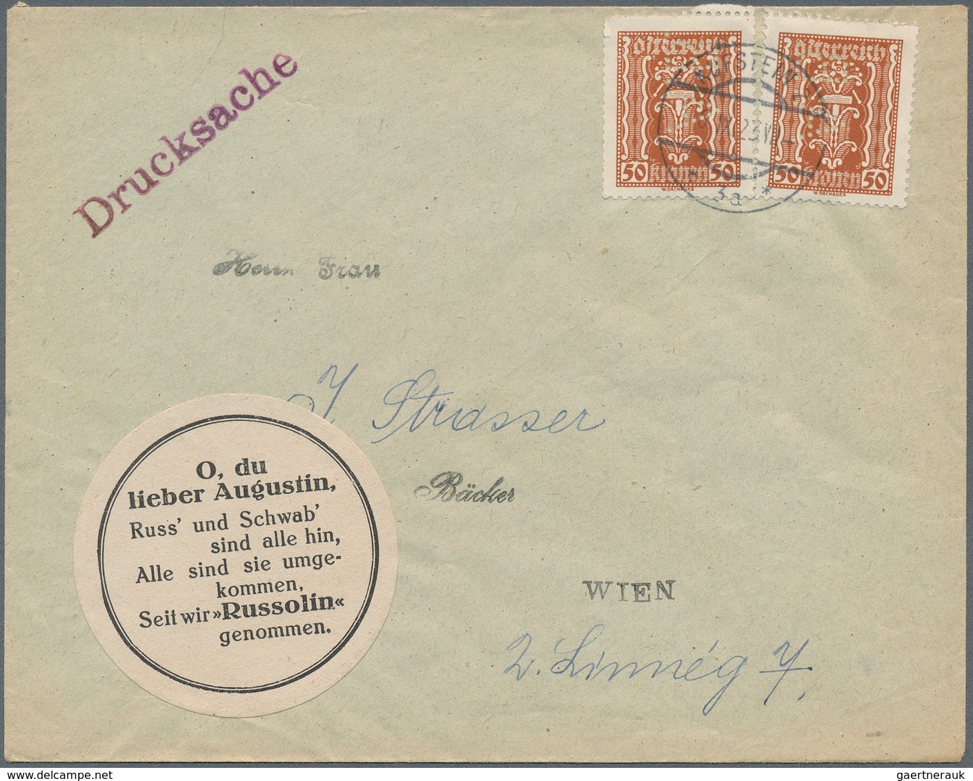 Österreich: 1923 (ca). Schöne Sammlung Im Großformatigen Album Mit Ca. 130 Bedarfs-Briefen Der Infla - Colecciones