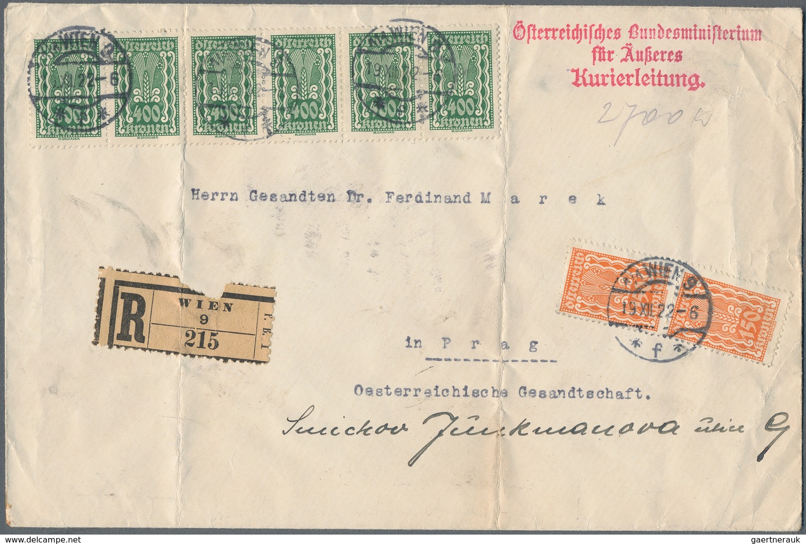 Österreich: 1923 (ca). Schöne Sammlung Im Großformatigen Album Mit Ca. 130 Bedarfs-Briefen Der Infla - Collections