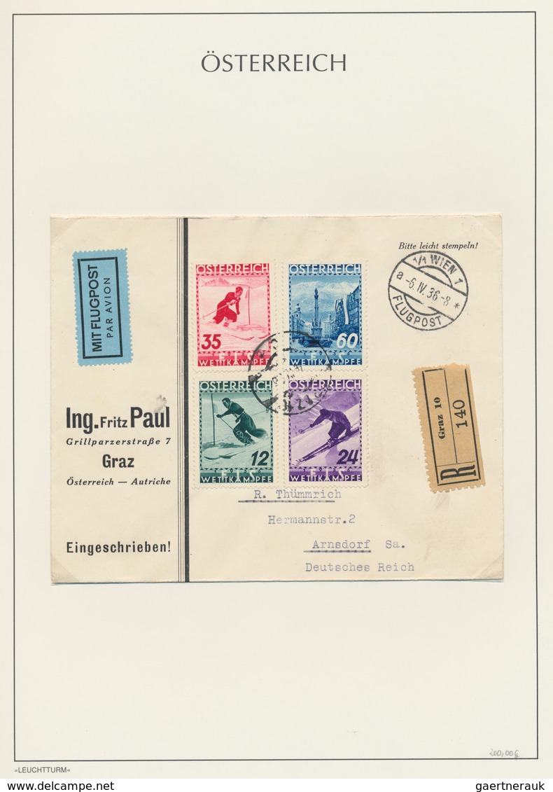 Österreich: 1923/1938, saubere und vielseitige Sammlung von ca. 109 Briefen und Karten, sauber im Ri