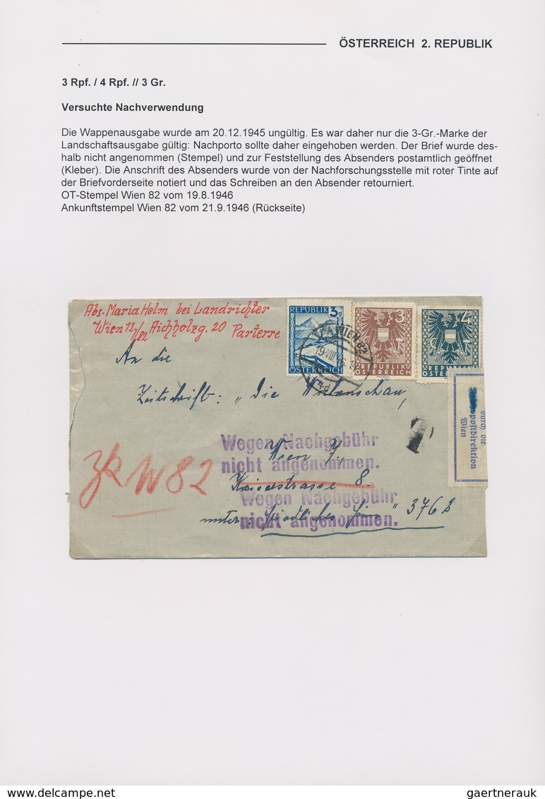 Österreich: 1945/1947, FREIMARKEN WAPPEN / SOWJETISCHE ZONE, Gehaltvolle Spezialsammlung Mit Marken - Collections