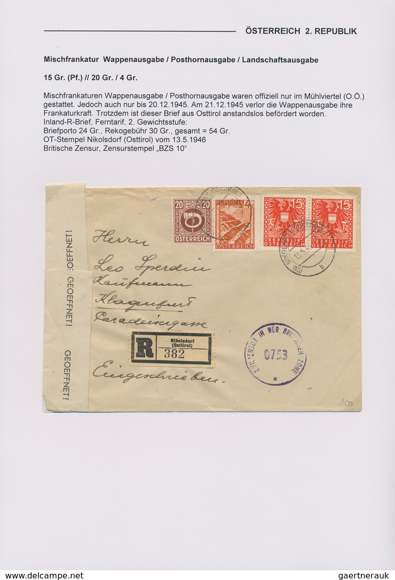 Österreich: 1945/1947, FREIMARKEN WAPPEN / SOWJETISCHE ZONE, Gehaltvolle Spezialsammlung Mit Marken - Collections