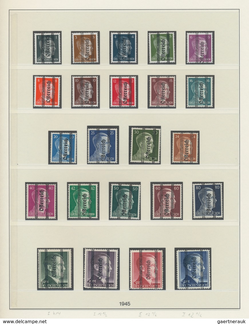 Österreich: 1945/2000, In Den Hauptnummern überkomplette Postfrische Sammlung In Vier Lindner-Falzlo - Collections