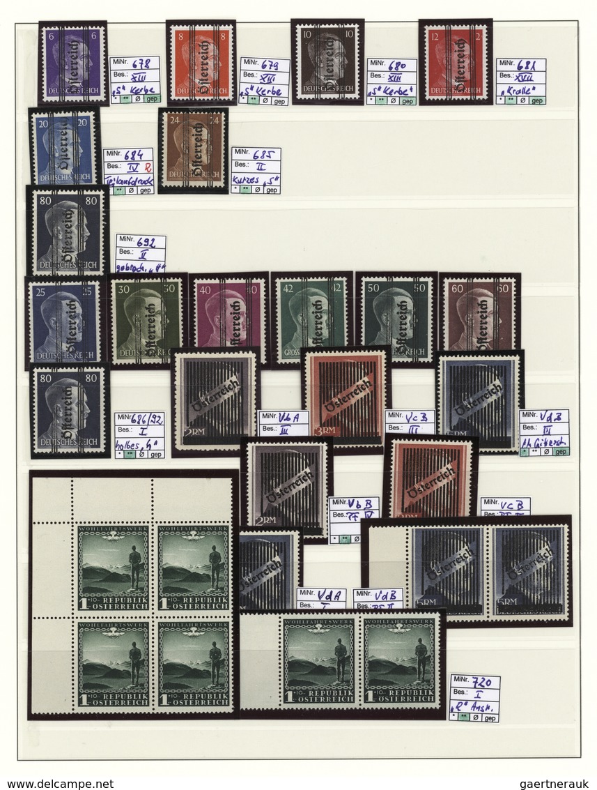 Österreich: 1945/2008, Weit überkomplette Spezial-Sammlung In Sechs Lindner-Falzlos-T-Ringbindern, D - Sammlungen