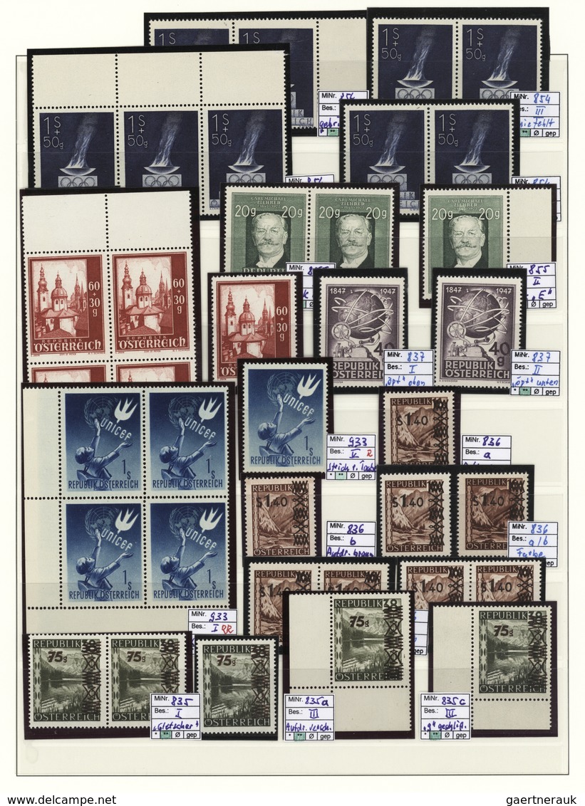Österreich: 1945/2008, Weit überkomplette Spezial-Sammlung In Sechs Lindner-Falzlos-T-Ringbindern, D - Verzamelingen