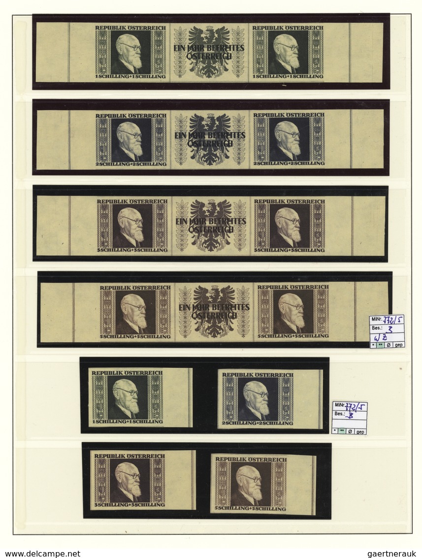 Österreich: 1945/2008, Weit überkomplette Spezial-Sammlung In Sechs Lindner-Falzlos-T-Ringbindern, D - Collections
