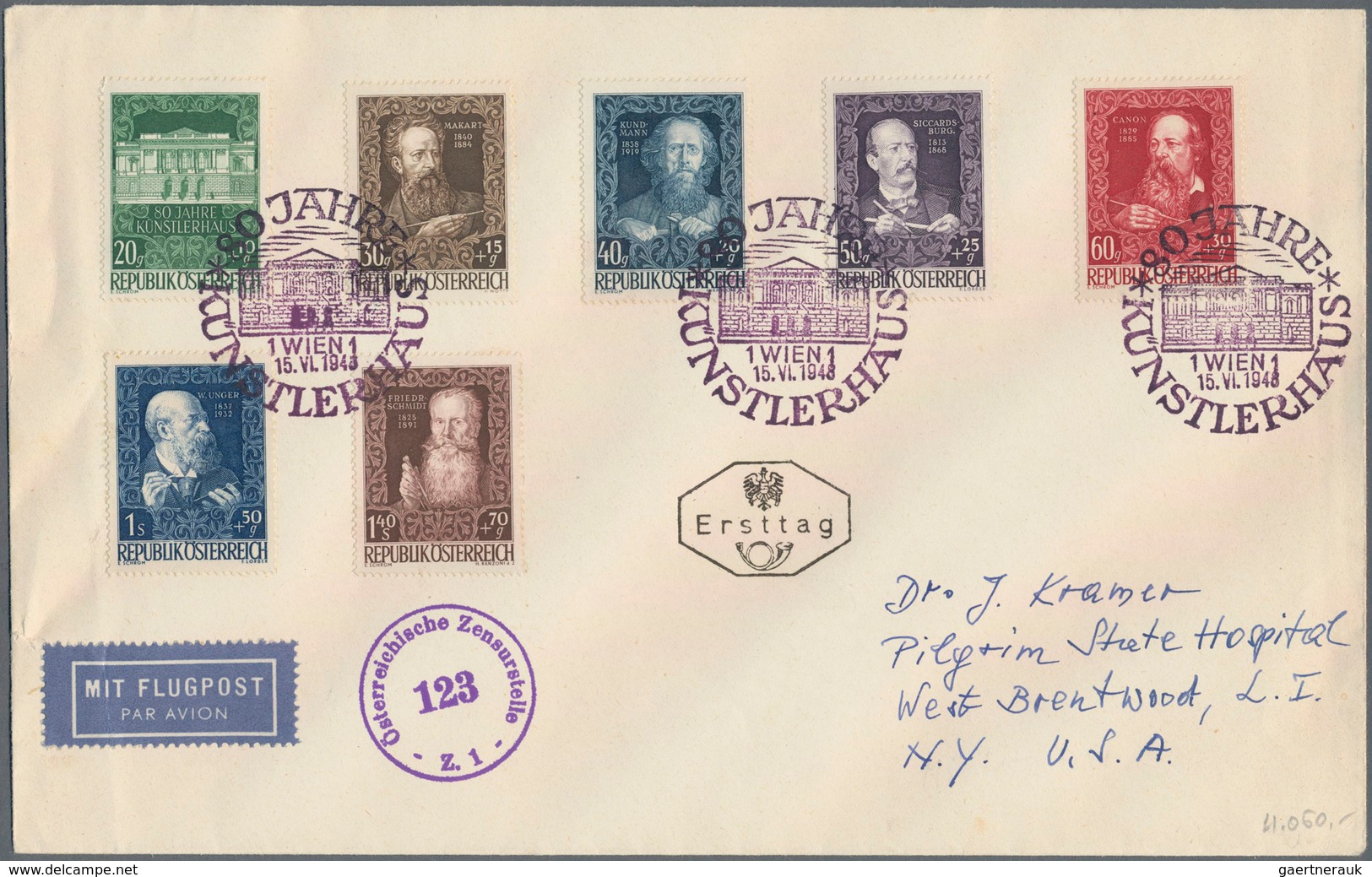 Österreich: 1948/1954, Zusammenstellung Mit MiNr. 878/84 FDC, Acht Werte Flugpost Vögel Postfrisch, - Collections