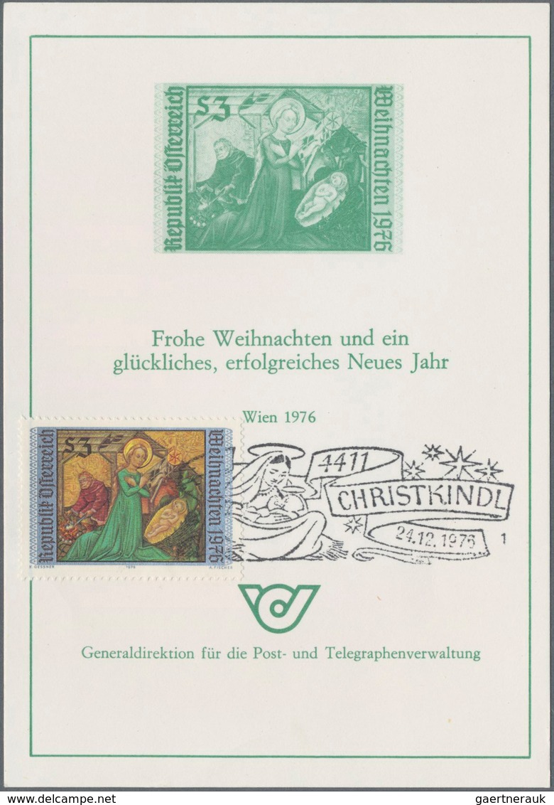 Österreich: 1950/1990. Hochwertige Belege-Sammlung CHRISTKINDL in Album. Dabei Brief vom 22.12.50, Z