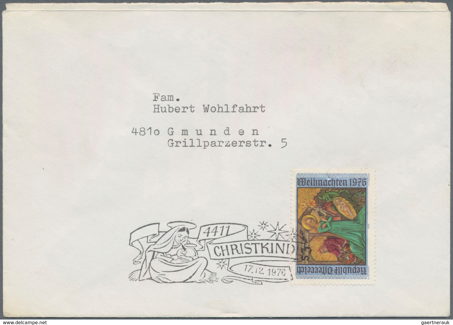 Österreich: 1950/1990. Hochwertige Belege-Sammlung CHRISTKINDL in Album. Dabei Brief vom 22.12.50, Z