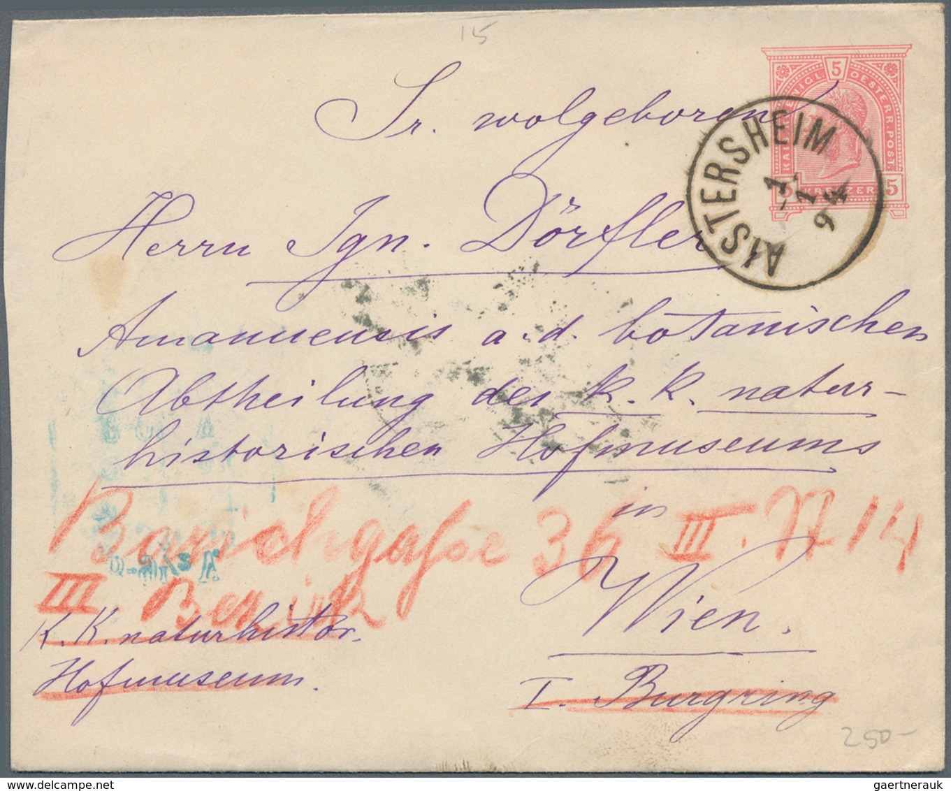 Österreich: 1844 - 1925 (ca.), Posten Von Etwa 110 Belegen, Teils Mit Seltenen Entwertungen, Dabei A - Collections