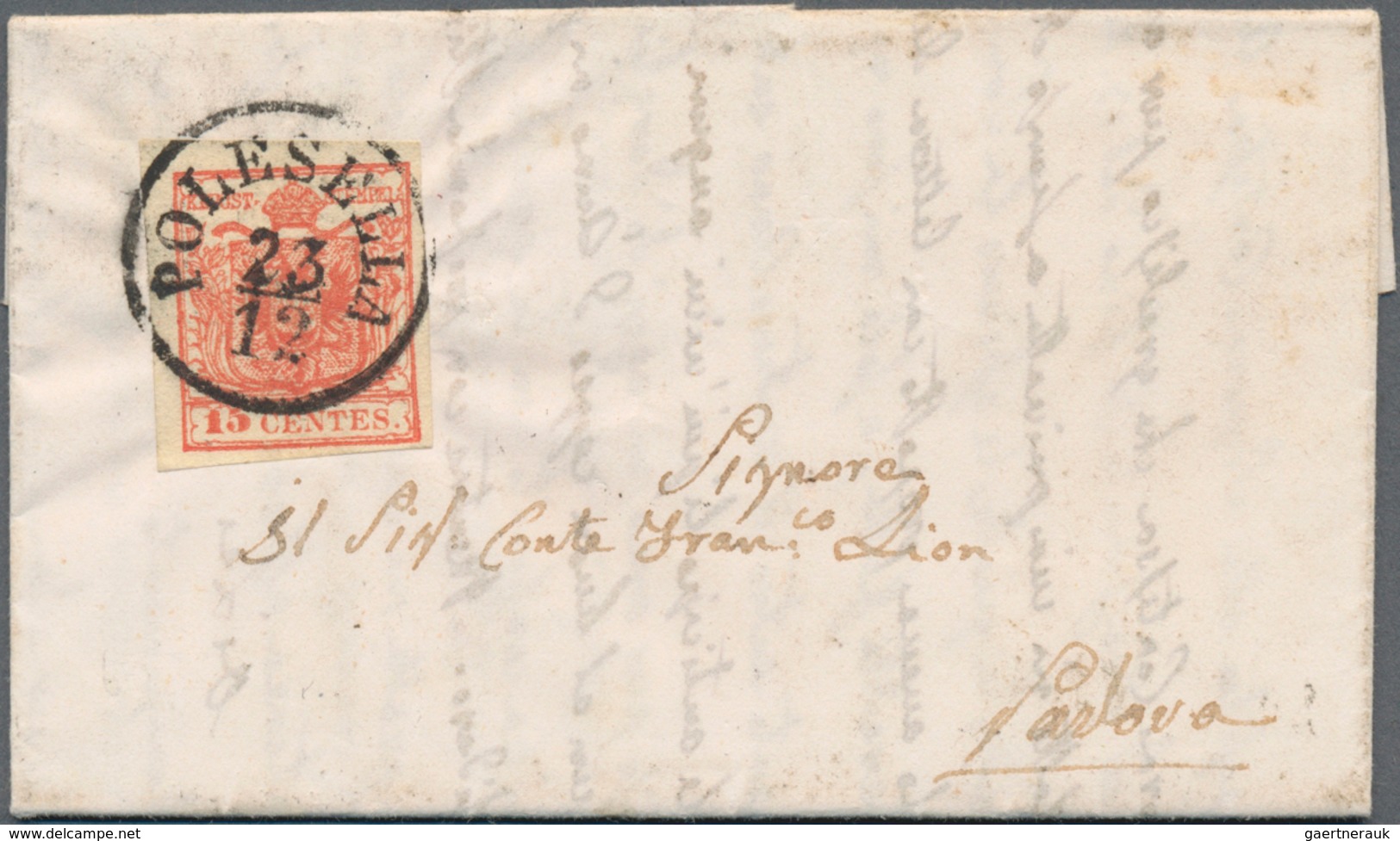 Österreich: 1844 - 1925 (ca.), Posten von etwa 110 Belegen, teils mit seltenen Entwertungen, dabei a