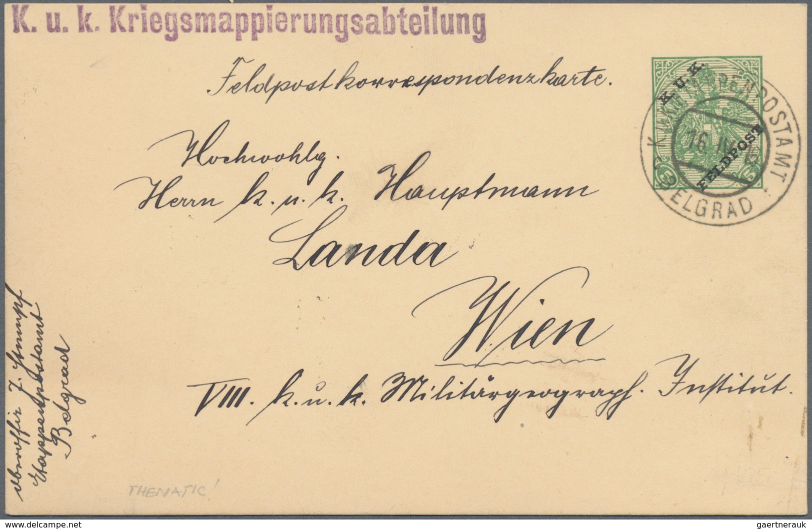 Österreichisch-Ungarische Feldpost - Allgemeine Ausgabe: 1916/1918, Partie Von 23 Meist Feldpost-Bel - Other & Unclassified