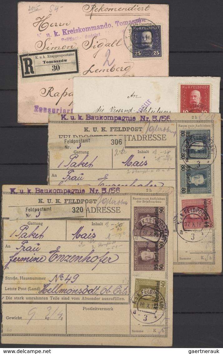 Österreichisch-Ungarische Feldpost - Allgemeine Ausgabe: 1916/1918, Vielseitige Partie Von Ca. 118 L - Other & Unclassified