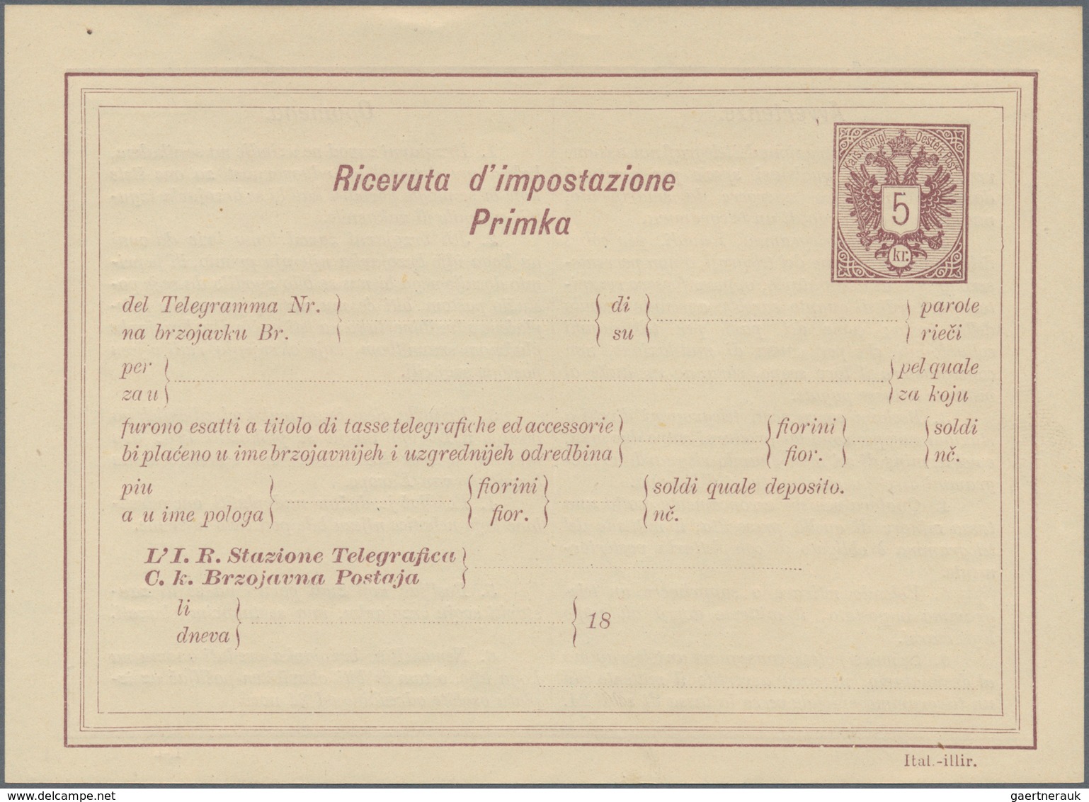 Österreich - Ganzsachen: 1880/1919 25 Ungebrauchte Telegrammaufgabescheine, Viele Mit Zweisprachigen - Andere & Zonder Classificatie