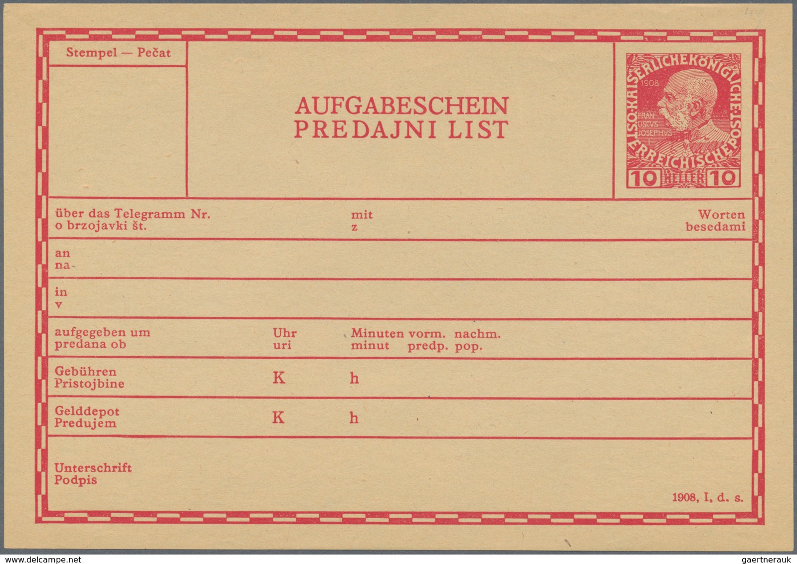 Österreich - Ganzsachen: 1880/1919 25 Ungebrauchte Telegrammaufgabescheine, Viele Mit Zweisprachigen - Otros & Sin Clasificación