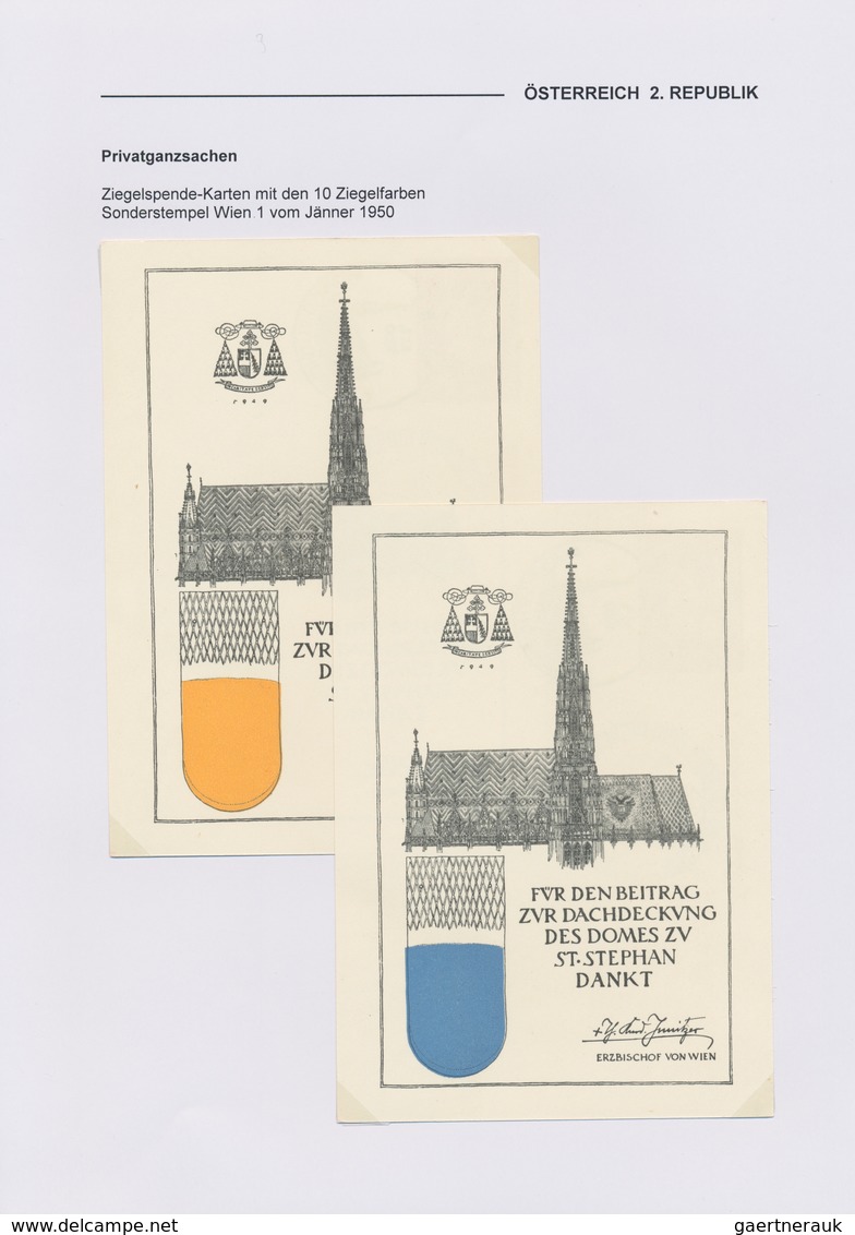 Österreich - Privatganzsachen: 1945/1951, gehaltvolle Slg. mit über 100 gebrauchten u. ungebrauchten