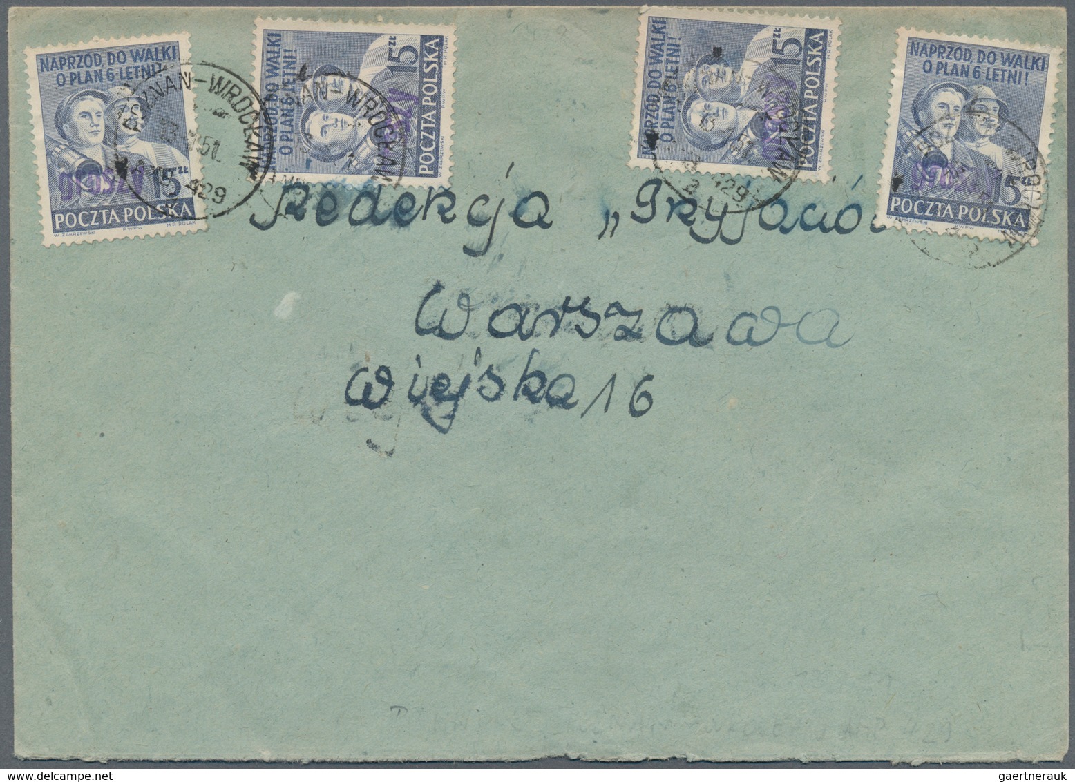 Polen: 1950/1951, Groszy-Overprints, Collection Of More Than 290 Covers And Many Used Stamps And Pie - Briefe U. Dokumente