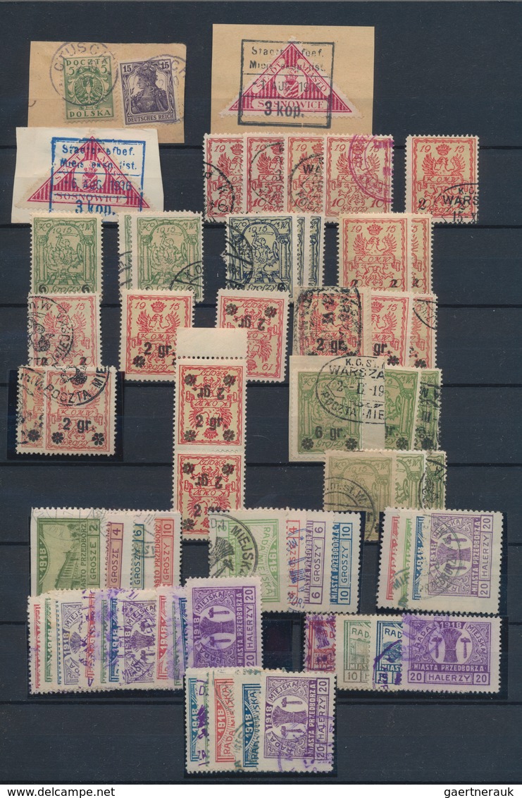 Polen - Bestellpostanstalten: 1915/1916, Used And Mint Assortment Of Apprx. 63 Stamps Incl. Warsaw, - Otros & Sin Clasificación