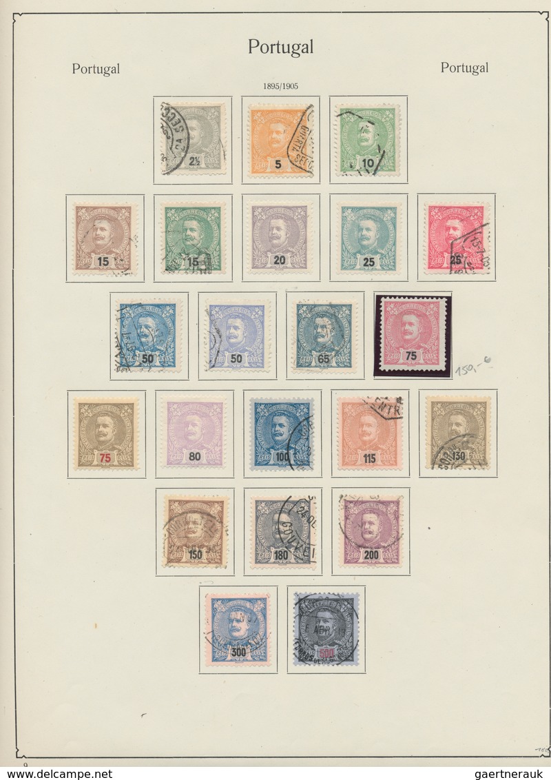 Portugal: 1853-1975, Collection On Old Album Leaves Starting Classic Issues Including Many Good Valu - Autres & Non Classés