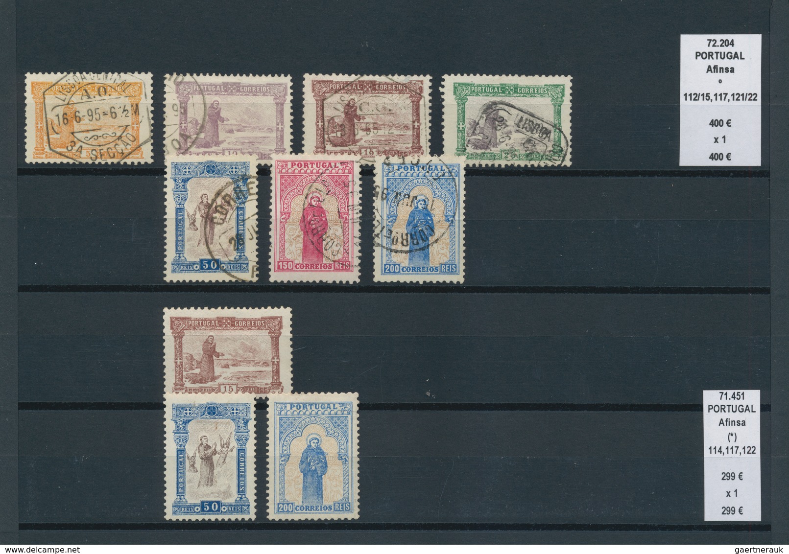 Portugal: 1894/1895, Nice Lot With Only Value Of The Sets ""Prince Henry" And "Siant Antonio" Used A - Other & Unclassified