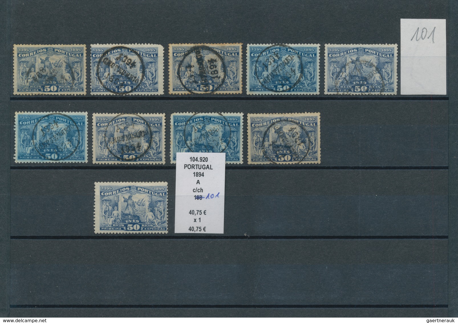 Portugal: 1894/1895, nice lot with only value of the sets ""Prince Henry" and "Siant Antonio" used a