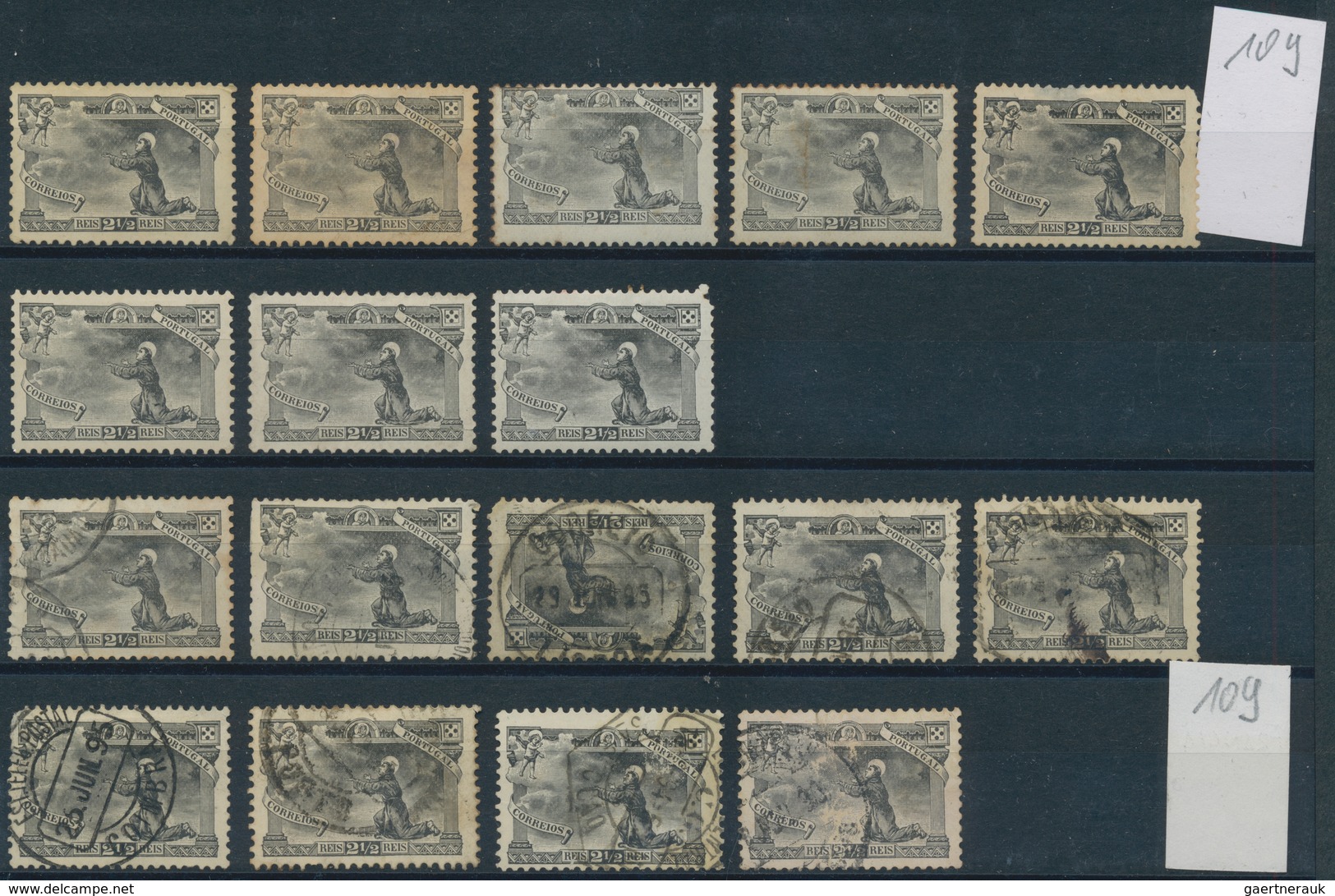 Portugal: 1894/1895, nice lot with only value of the sets ""Prince Henry" and "Siant Antonio" used a