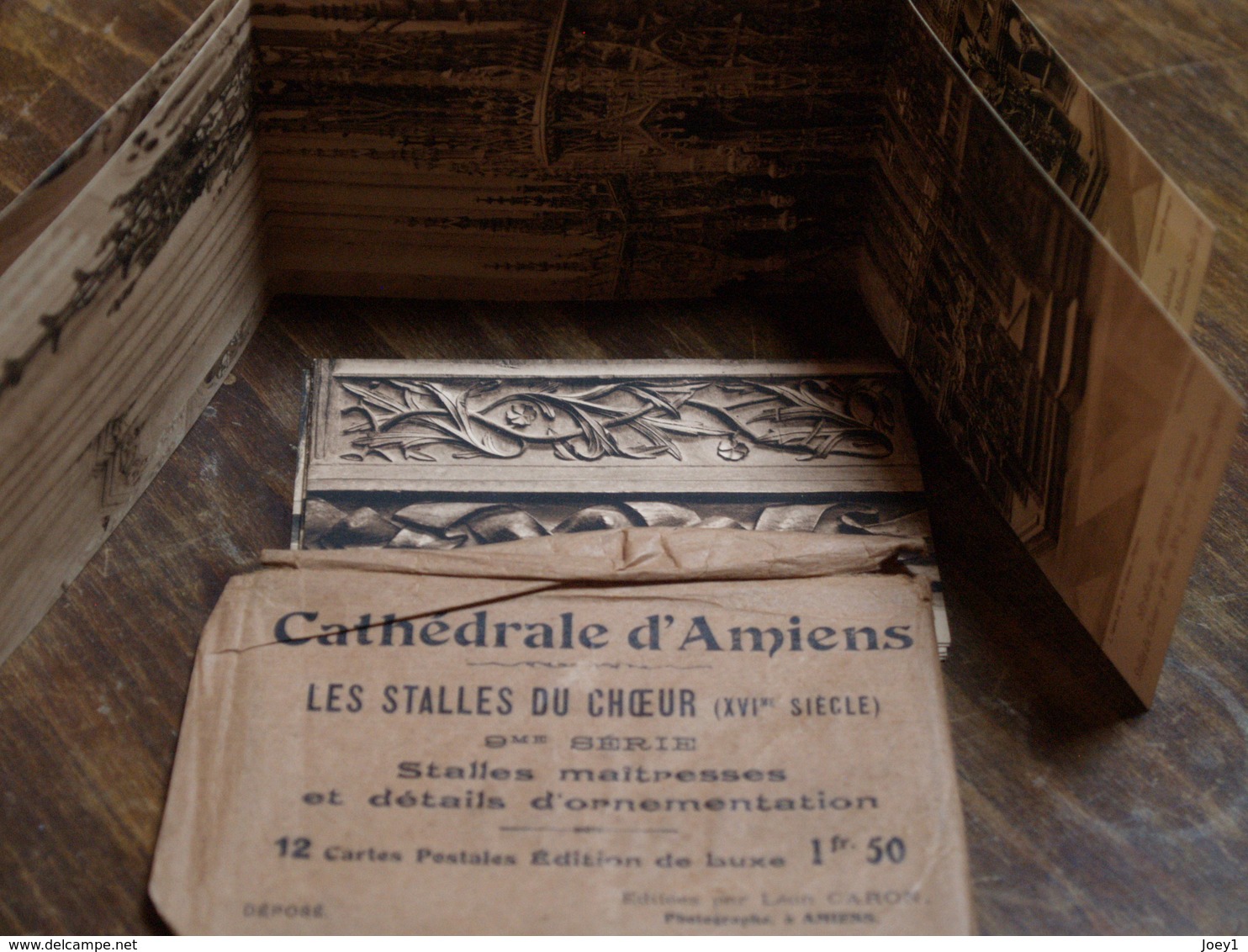 Cpa Cathédrale D'Amiens Les Stalles Du Chœur, 9 ème Série 12 Cartes,Raphaèl Caron Photo éditeur,complet - Amiens