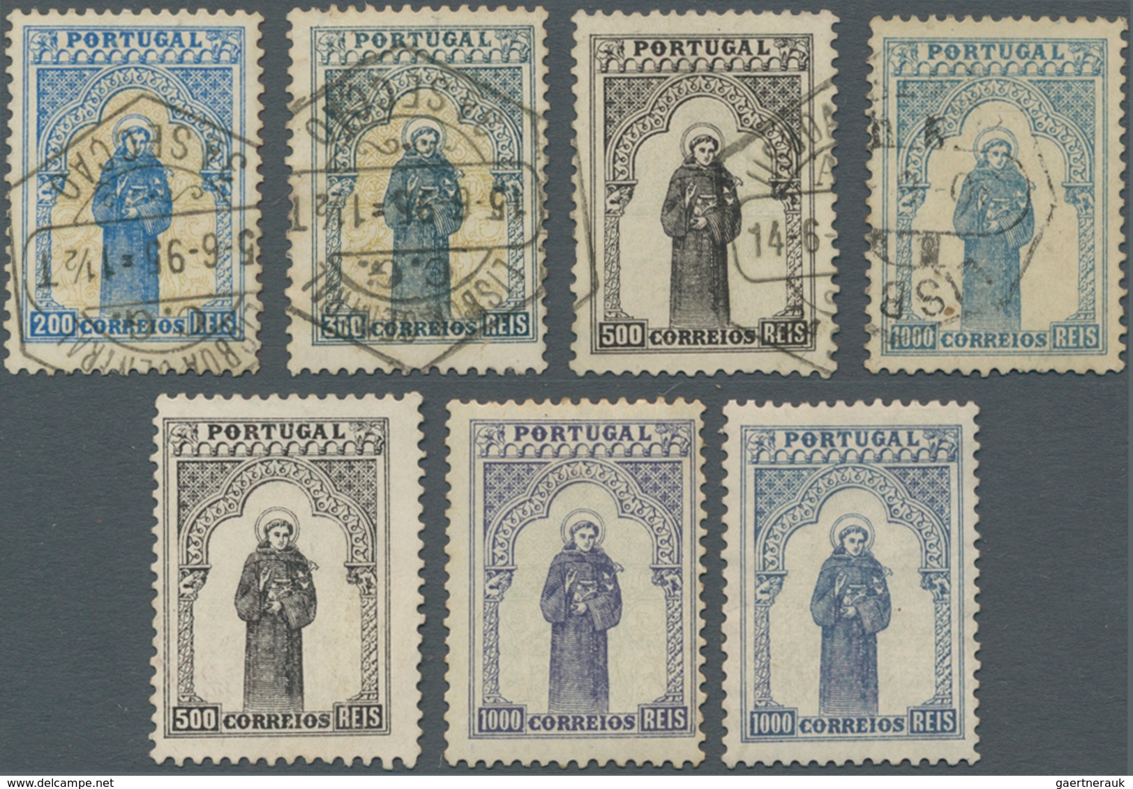 Portugal: 1895, 700th Ann. St.Anthony, Lot With 43 Mint/used Stamps, Comprising One Complete Used Se - Altri & Non Classificati