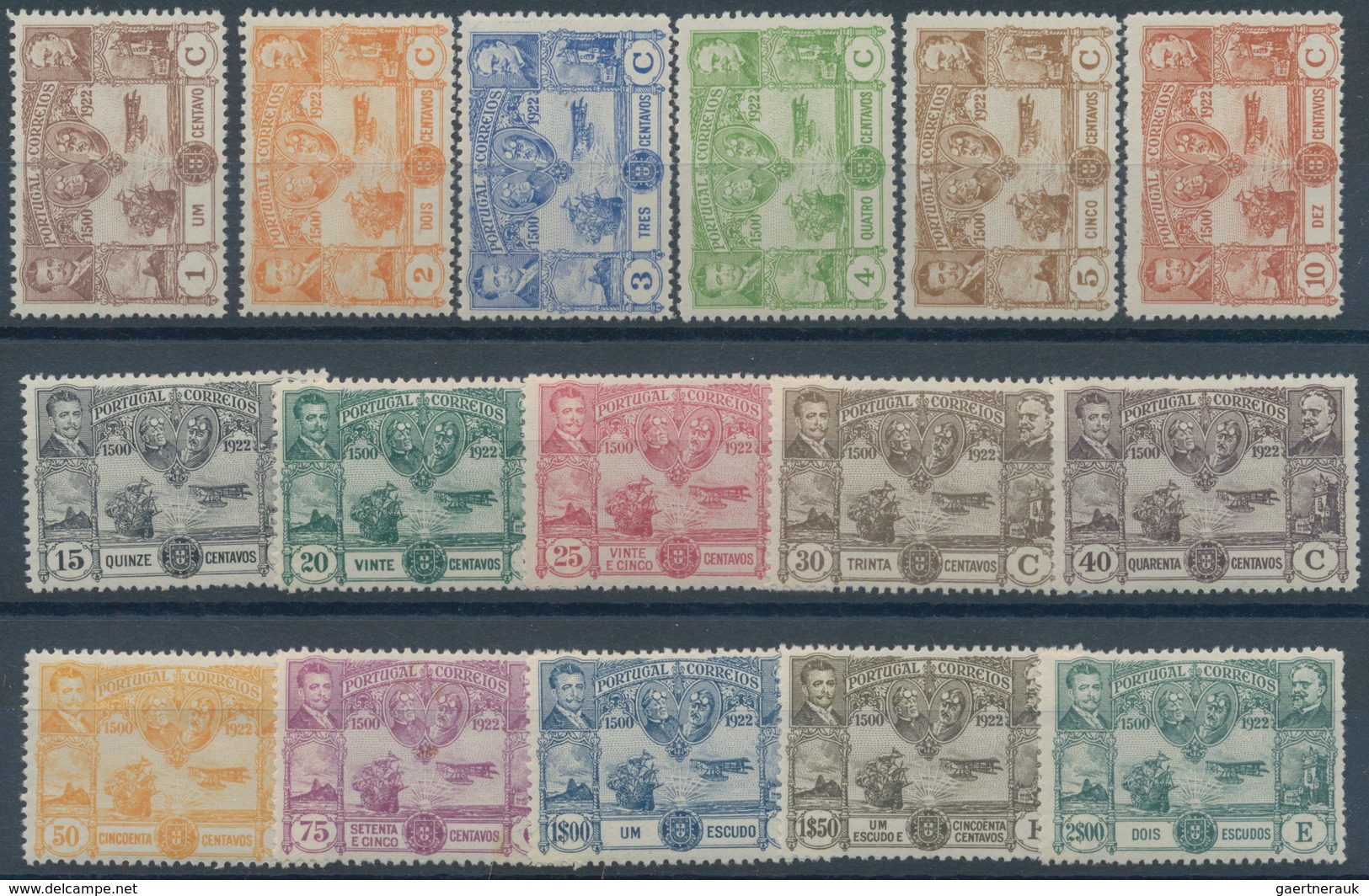 Portugal: 1898/1925, Stock Of This Year's Issues Mint Mounted, Some Mint Never Hinged, Always Ten Se - Autres & Non Classés