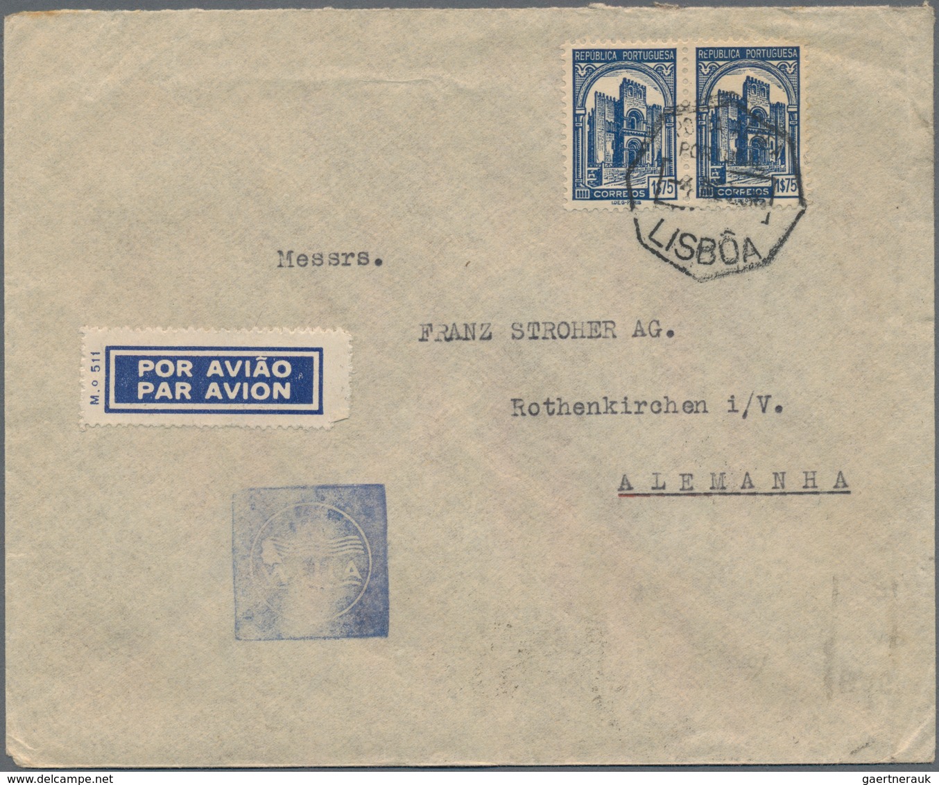 Portugal: 1902/54 (ca.), Covers/franked Cards (42 Inc. 1949 Large Official Cover To Porto) Or Statio - Other & Unclassified