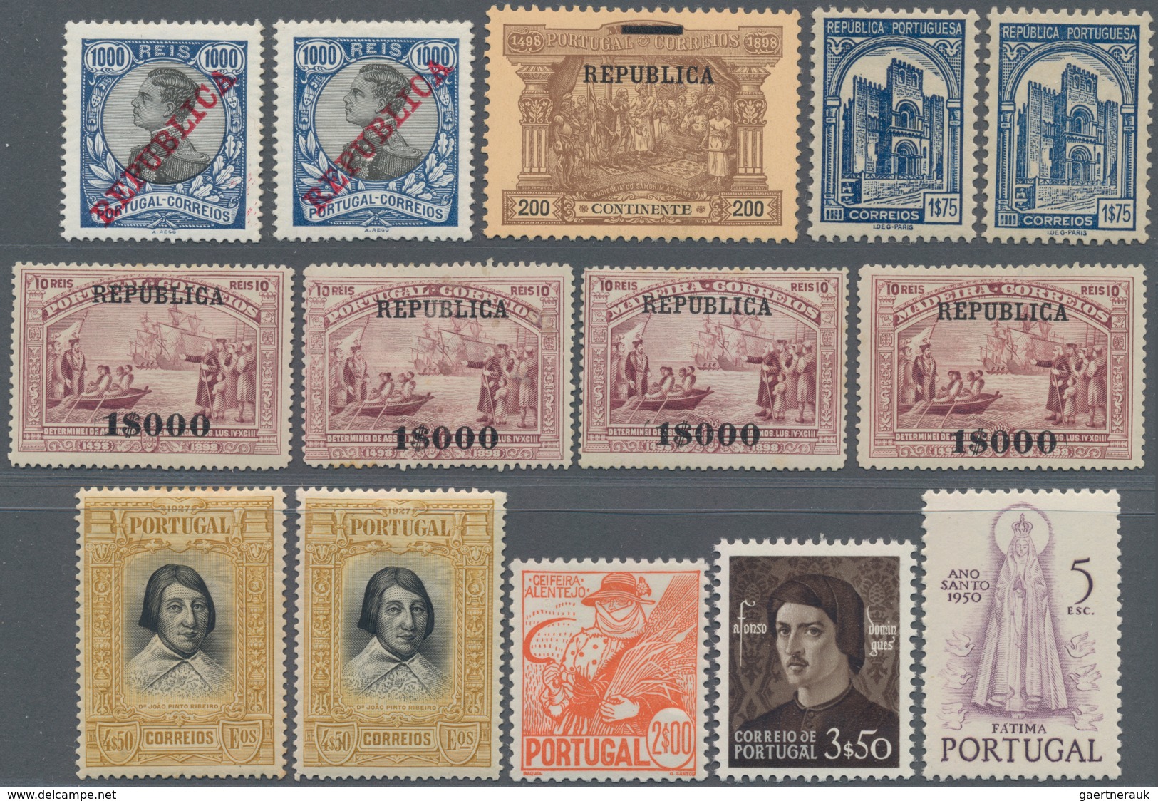 Portugal: 1910/1980 (ca.), Duplicates On Stockcards Or In Glassines With A Good Section ‚REPUBLICA‘ - Other & Unclassified