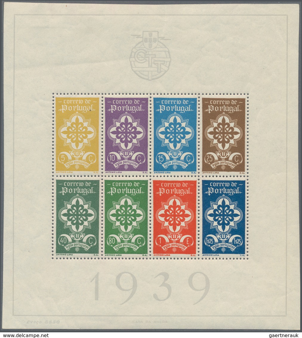 Portugal: 1940/1949, Duplicated Lot With 160 Miniature Sheets Incl. 1940 Portuguese Legion (Mi. Bl. - Autres & Non Classés