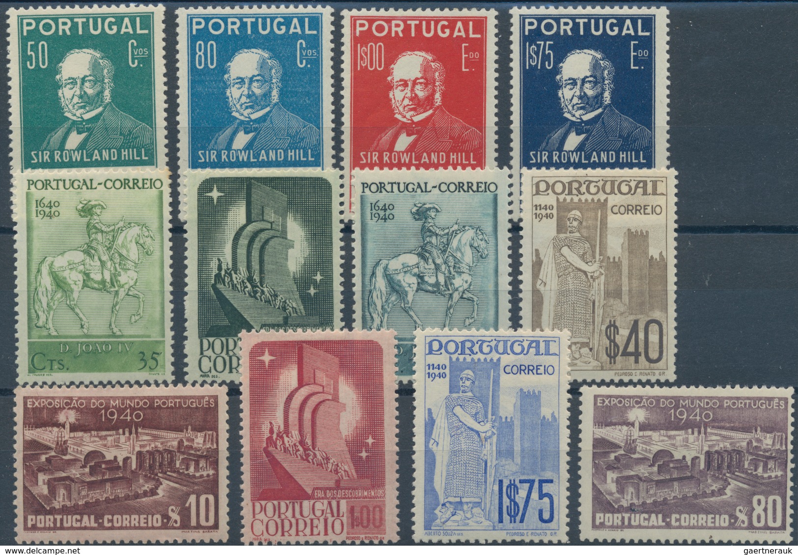 Portugal: 1940/1954, Ten Complete Year Sets Without The Souvenir Sheets, Mint Never Hinged, Some Sta - Autres & Non Classés