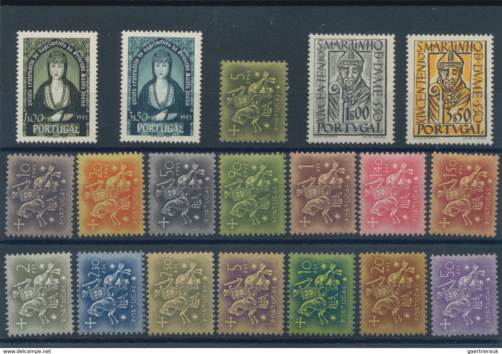 Portugal: 1940/1954, Ten Complete Year Sets Without The Souvenir Sheets, Mint Never Hinged, Some Sta - Other & Unclassified