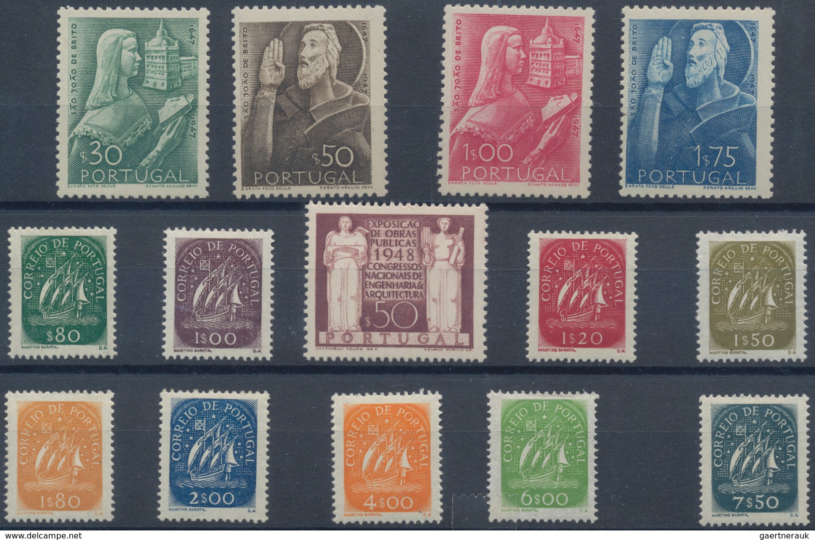 Portugal: 1940/1984, Stock Of Stamps And Complete Year Sets, Mint Never Hinged, Quite A Few Stamps M - Autres & Non Classés