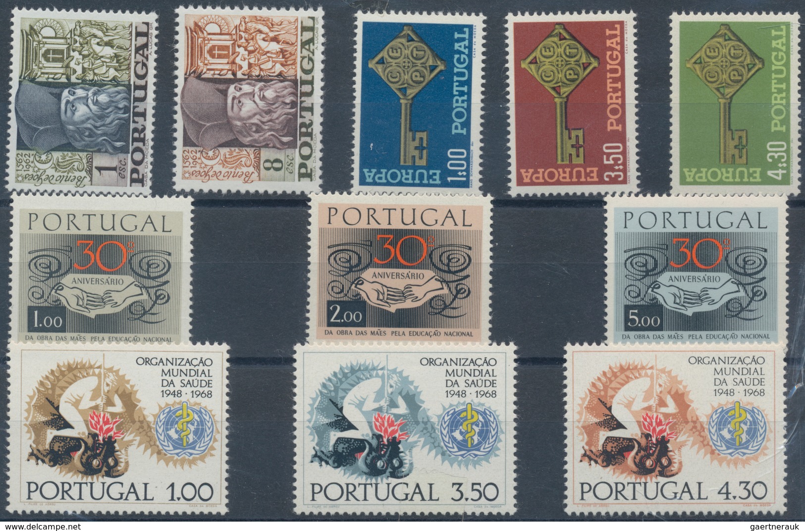 Portugal: 1940/1984, Stock Of Stamps And Complete Year Sets, Mint Never Hinged, Quite A Few Stamps M - Sonstige & Ohne Zuordnung